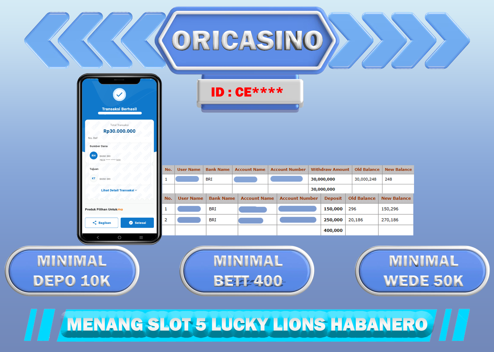 BUKTI KEMENANGAN SLOT 5 LUCKY LIONS HABANERO